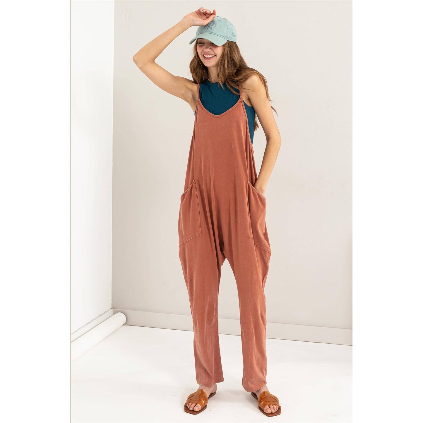 MINERAL WASHED JUMPSUIT