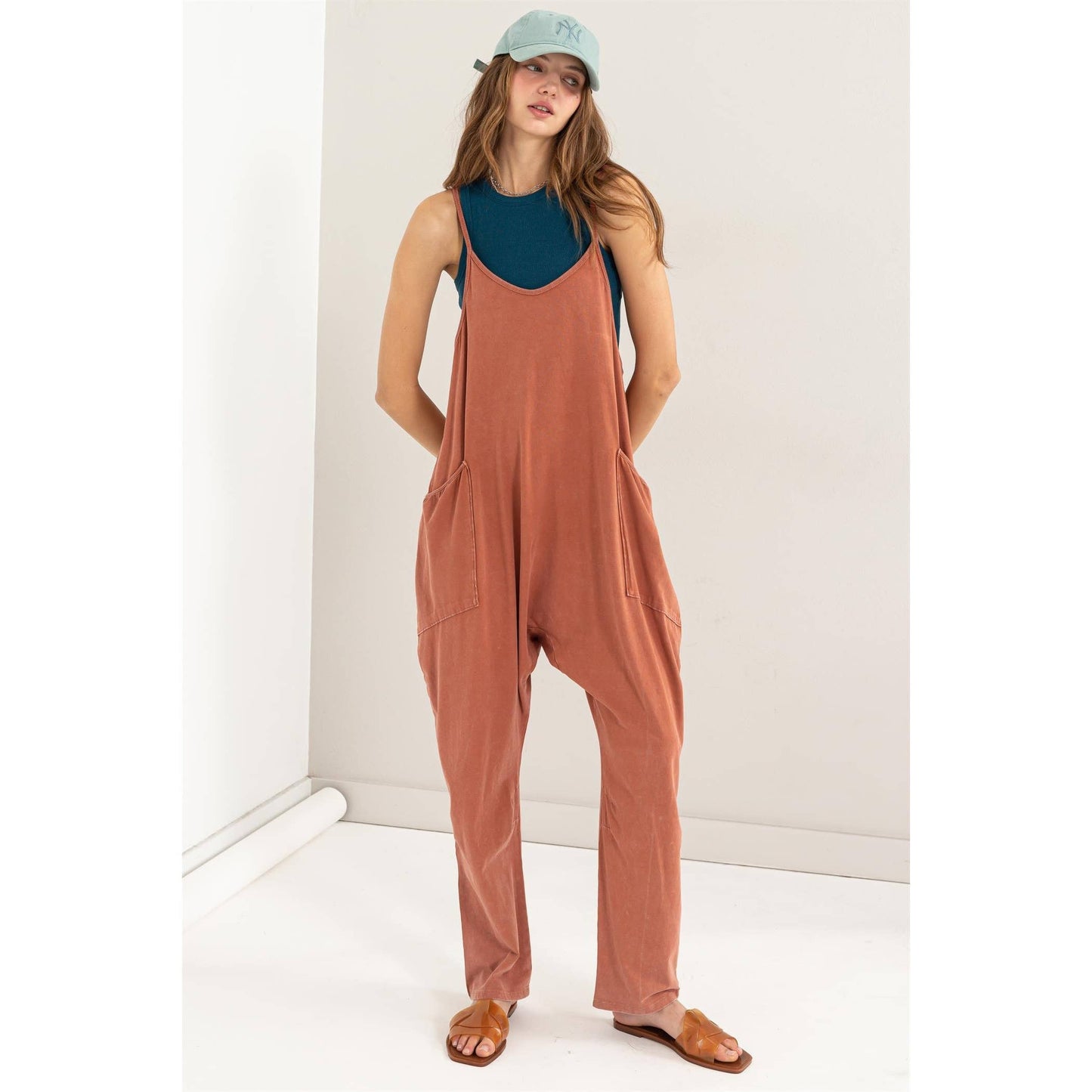 MINERAL WASHED JUMPSUIT