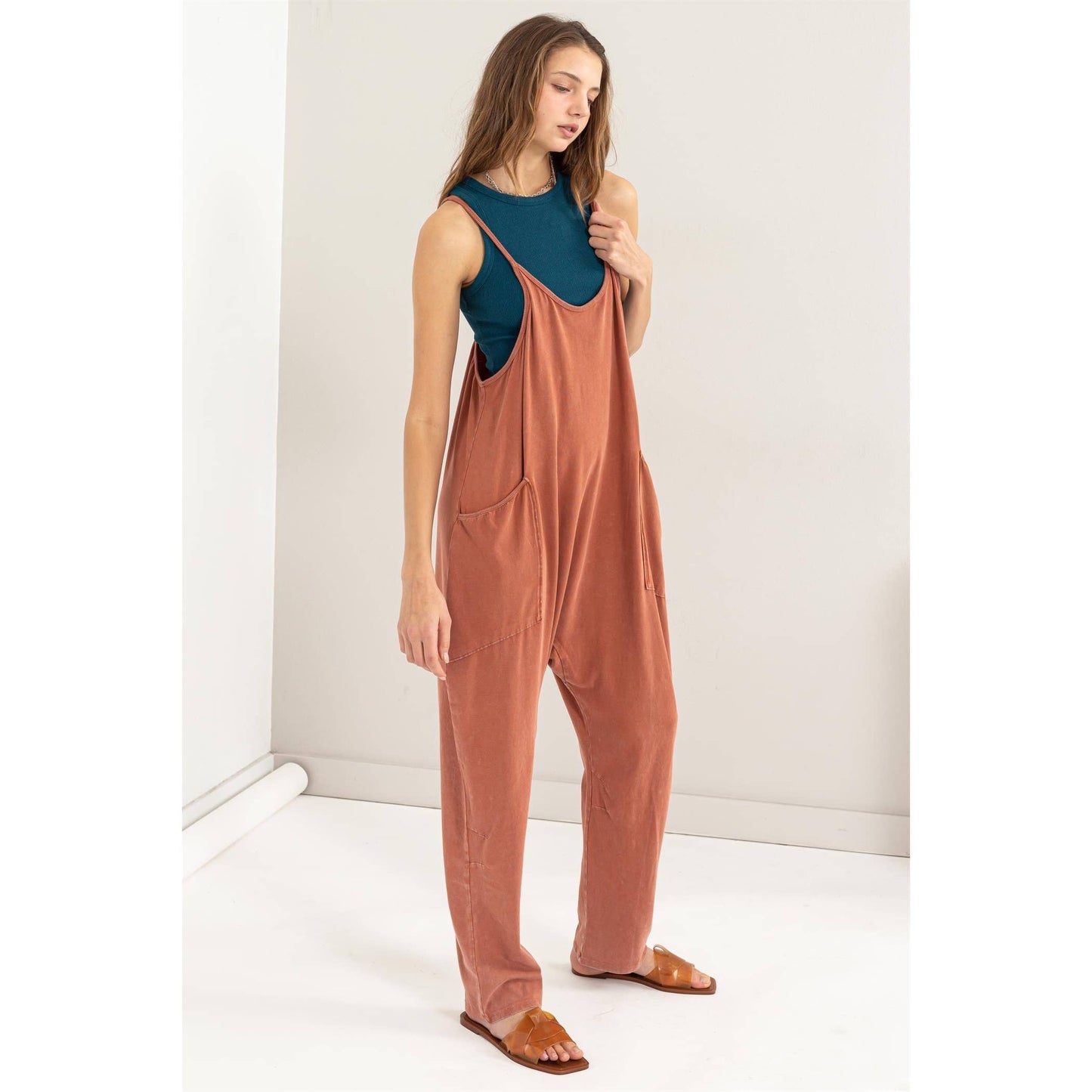 MINERAL WASHED JUMPSUIT